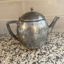 Vintage Keystonwear Silver Plated Tea Pot Coffee Server MCM Glam Cottagecore picture