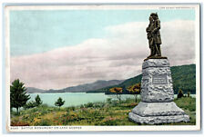 c1920's Battle Monument on Lake George New York NY Antique Phostint Postcard picture