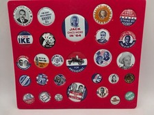 Presidential Campaign Reproduction Political Buttons Pins Lot of 28 Vintage picture