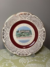 Vintage Elbow Beach Surf Club Bermuda Souvenir Plate Wood & Sons England picture