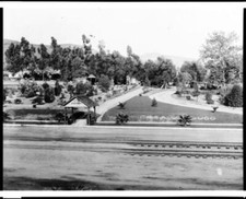 Exterior view of the entrance of Casa Verdugo in Glendale California Old Photo picture