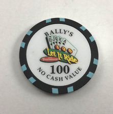 Vintage BALLY'S Las Vegas LET IT RIDE TOURNAMENT 100 Casino Gaming Casino Chip picture