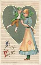 c1910 John Winsch Schmucker Pretty Woman Leprechaun Cupid Valentines Day P368 picture