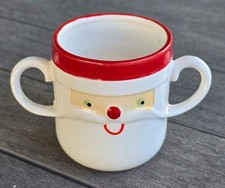 RARE VTG 1963 HOLT HOWARD CHRISTMAS CERAMICS HANDLED CHILD’S SANTA SIPPY CUP picture