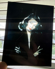 GENE TIERNEY VINTAGE ORIGINAL PHOTO HOLLYWOOD ACTRESS 4X5 TRANPARENCY SLIDE picture