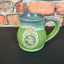 Deneen Pottery Another Broken Egg Café El Paso, TX.  Green Coffee Mug   2023 picture