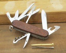 Victorinox Swiss Army Huntsman Multi Tool Knife Wood Scales picture