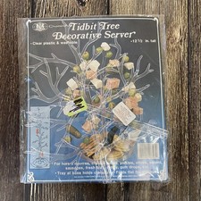 Vintage 1980's Chadwick Clear Plastic Tidbit Tree Decorative Server Clear New picture