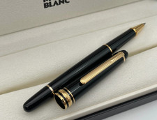 Montblanc Meisterstück 163 Rollerball Pen Black Gold Trim NIB Gift Box - ON SALE picture