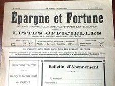 1911 PARIS, FRANCE original antique document BANK CREDIT NEWSLETTER ~ In French picture