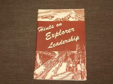 VINTAGE BSA BOY SCOUTS OF AMERICA 1949 HINTS ON EXPLORER LEADERSHIP BOOK picture
