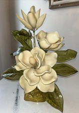J Corelli 1967 Lucite Acrylic Flower Leaf Magnolia 14”Hx12”Lx11”W Italy MCM Sign picture