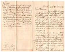 1868 Letter Signed W E Warren ? Newburgh New York to George + Fenton NY picture