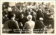 Williamsburg ON Patients Waiting for Dr. Locke c1930s RPPC Postcard bhn picture