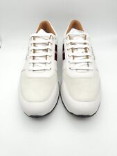 Bally Sprinter Calf Plain Leather Suede Sneaker Shoes White 13  $650 GL023064 picture