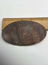 Antique ALA Automobile Legal Association Radiator Badge D.L. Auld 1920s 4.25” picture