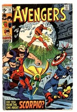 Avengers #72 VG 4.0 1969 1st Team App Zodiac Sal Buscema Cover picture