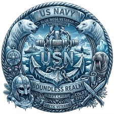 US Navy Blue Nose Chief Petty Officer USN Ballcap - Prior Service Trucker Cap picture