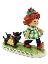 Vintage Goebel BYJ25 Putting on the Dog Redhead Girl & Dachshunds picture