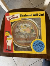 The Simpsons - It's Duff Time At Moe's Tavern 2002 Wall Clock NEW IN BOX picture