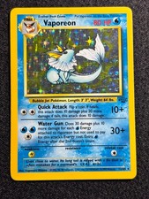 Vaporeon 12/64 Pokemon Card Jungle Set 1999 WOTC Vintage Holo Rare LP/MP picture