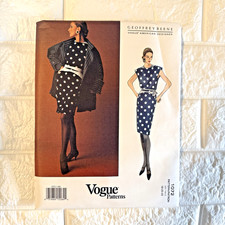 Vtg NEW Vogue 1072 Pattern 18 20 22 Geoffrey Beene Minimalist Chic Coat Dress picture