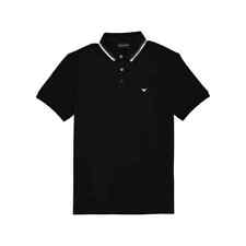 Emporio Armani Black Logo Cotton-blend Polo Shirt picture