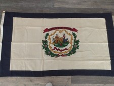 Vintage West Virginia State Flag, Annin/Defiance, 3x5ft., 100% Cotton, Used, VG picture