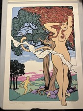 Omaha The Cat Dancer Poster Signed Reed  Waller And Kate Worley A/P picture