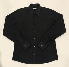 Dries Van Noten Black Long Sleeve Button Up Casual Shirts Size 50 Pointed Collar picture
