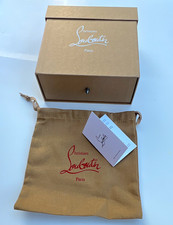 Christian Louboutin Beige/Red Logo Accessory Box w/ Lid Dust Bag & Booklet picture
