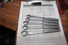 set of 5 Vintage Proto LA  pebble finish line wrenches 3/8 7 16 1/2 9/16 5/8 picture