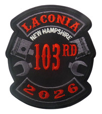 Laconia New Hampshire 103rd 2026 Pistons Biker Event Patch. picture
