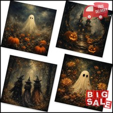 50Pcs Halloween Paper Napkins - 4 In1 Designs 2-Ply, 6.5 × 6.5 Inchs picture
