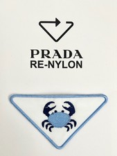 Prada Re-Nylon Embroidered Blue Crab Patch From SEA BEYOND Collection  (Rare) picture