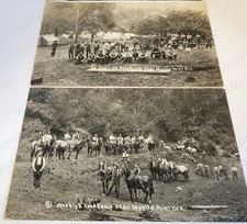 RPPC Weekly's Road Camp Near Myrtle Point Oregon Logging Road Building 1912 picture