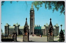 Ottawa Ontario Canada Canadian Houses of Parliament Postcard c1950s picture