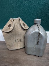 Antique US Military WW1 Canteen 1918 Stamped Perkins Campbell w/Insulated Cover  picture