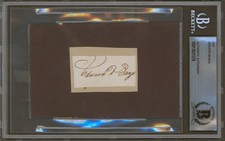 Edward Bangs Authentic Signed 1x2 Cut Signature Autographed BAS Slabbed picture