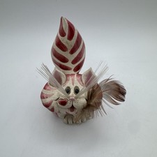 Pence Pets Art Pottery Cat Figurine Scuplture or Ring Holder Vintage 90s Signed picture