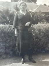 1923 Santa Barbara California Woman House Vintage Photo Mother picture