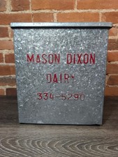VINTAGE MASON DIXON DAIRY STEEL HOME DELIVERY MILK BOX COOLER GETTYSBURG, PA picture