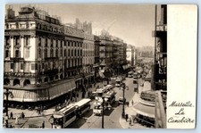 Bouches-du-Rhône France Postcard Marseille View of The Canebiere c1930's picture