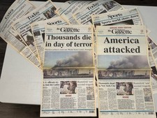 Original 9/11 Newspaper Collection - September 11, 2001 (2 Complete Sets) picture
