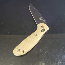 Benchmade 557 154CM Mini Griptilian Tanto Mel Pardue Folding Knife RARE Coyote  picture