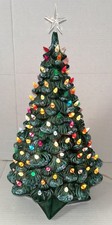VINTAGE HOLLAND MOLD 19” CERAMIC CHRISTMAS TREE W/LIGHTS Non Working MUSIC BASE picture