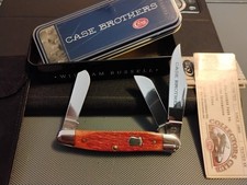 Vintage 2000 Case Brothers 6347 SS Stockman Russell Jigged Chestnut Bone Knife picture