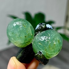 28G Natural green prehnite quartz cluster crystal mineral healing picture