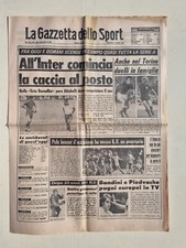 GAZZETTA DELLO SPORT 10 AUGUST 1977 INTER - TURIN - LEATHER - LACEDELLI picture