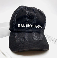 Balenciaga Black Logo Baseball Cap Hat, One Size, Unisex Adults Designer picture